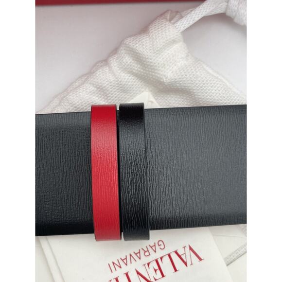 NEW Valentino Garavani V Logo Belt Reversible Black Red Gold 40mm 80 32 NWT - Picture 15 of 16